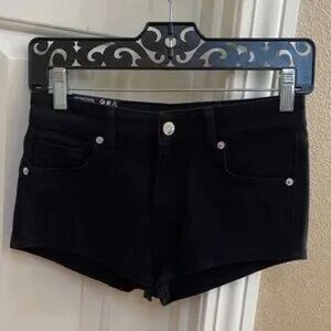 Black Denim Women's Shorts